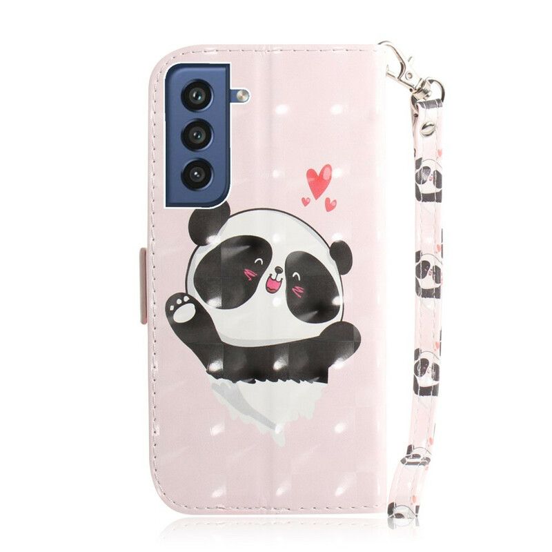 Housse Samsung Galaxy S21 FE Panda Love À Lanière
