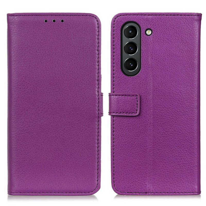 Housse Samsung Galaxy S21 FE Simili Cuir Litchi Premium