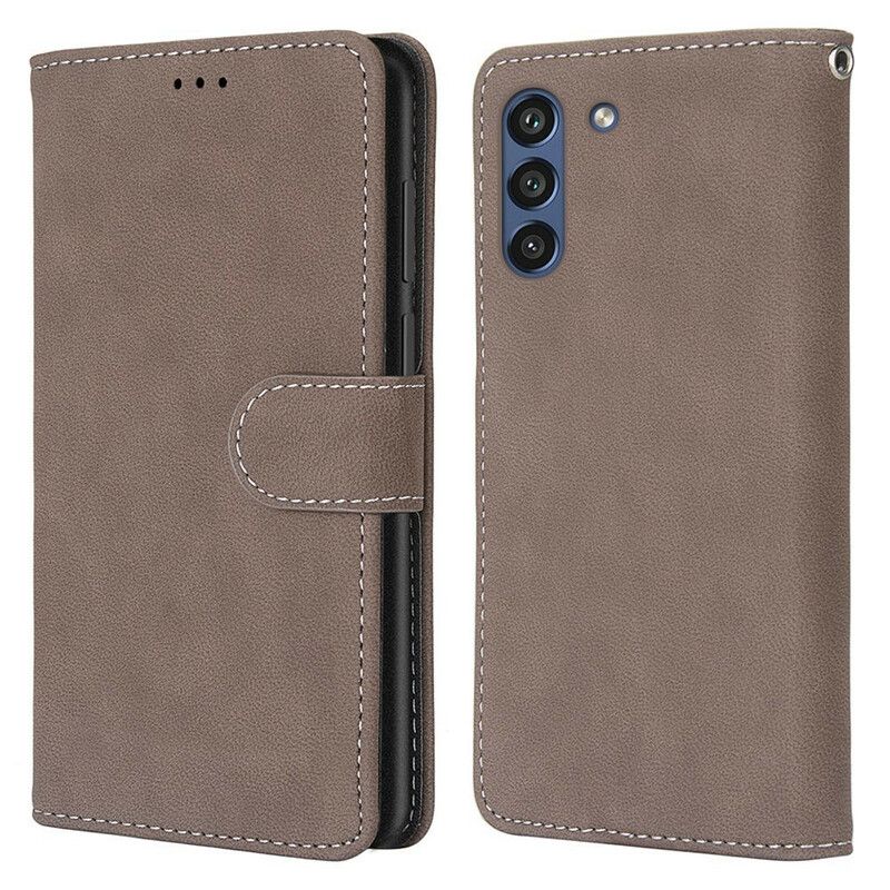 Housse Samsung Galaxy S21 FE Style Cuir Vintage Couture