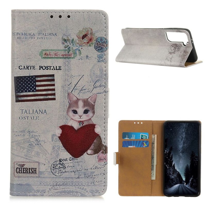 Housse Samsung Galaxy S21 Plus 5g Chat Voyageur