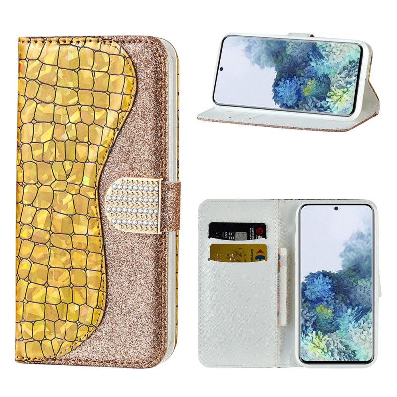 Housse Samsung Galaxy S21 Plus 5g Croco Diamants