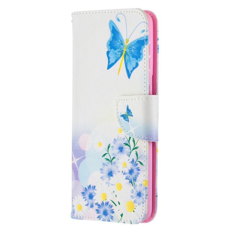 Housse Samsung Galaxy S21 Plus 5g Papillons Et Fleurs Peints