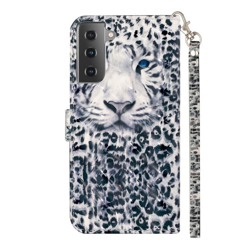 Housse Samsung Galaxy S21 Plus 5g Tigre Light Spots À Lanière