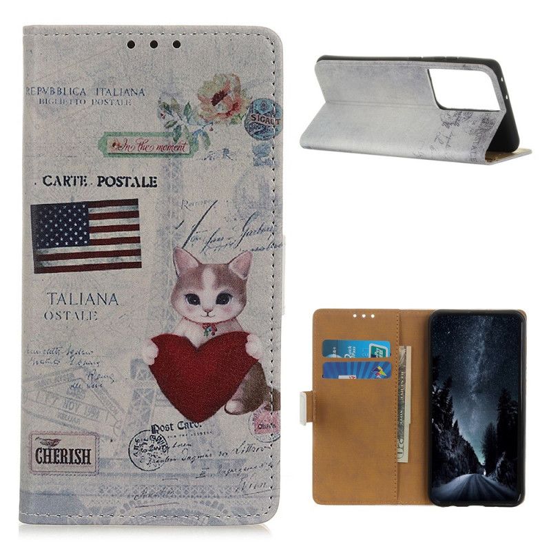 Housse Samsung Galaxy S21 Ultra 5g Chat Voyageur