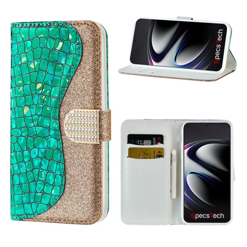 Housse Samsung Galaxy S21 Ultra 5g Croco Diamants