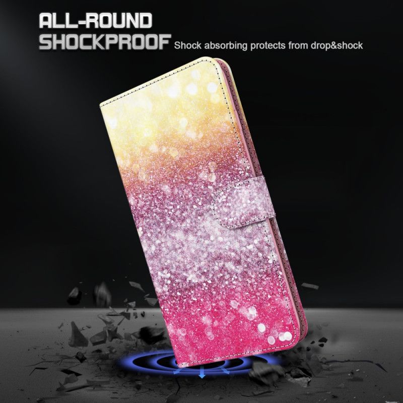Housse Samsung Galaxy S21 Ultra 5g Dégradé Paillettes Magenta