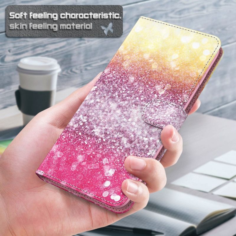 Housse Samsung Galaxy S21 Ultra 5g Dégradé Paillettes Magenta