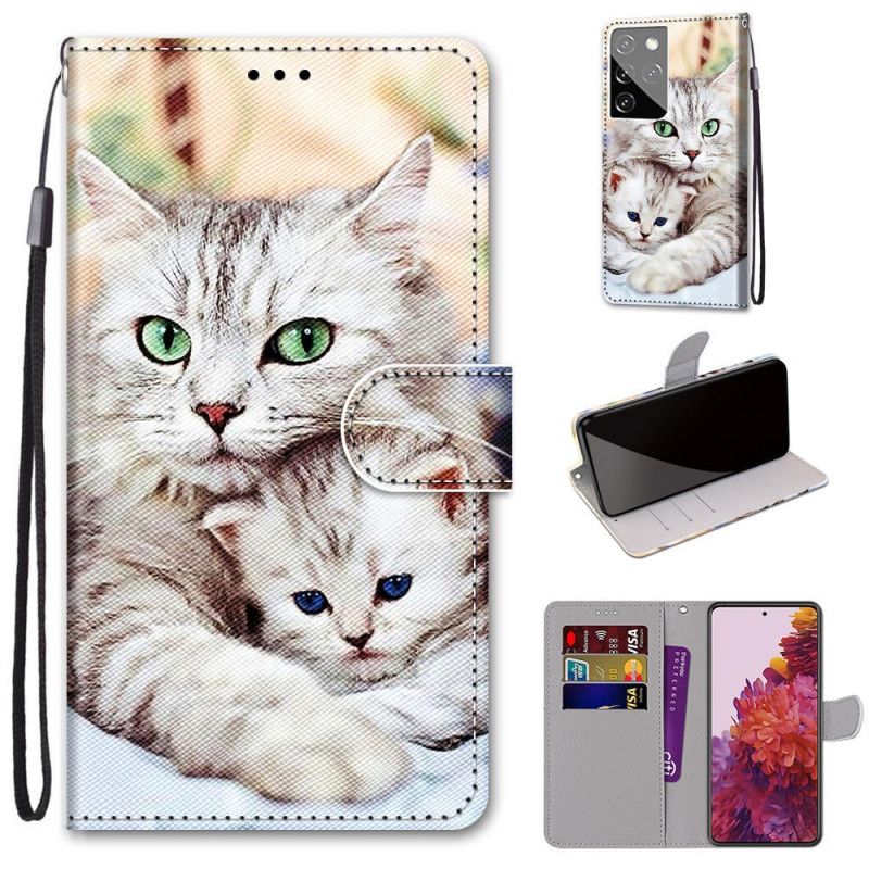 Housse Samsung Galaxy S21 Ultra 5g Famille De Chats