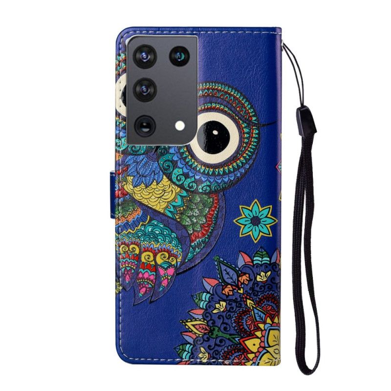 Housse Samsung Galaxy S21 Ultra 5g Hibou En Mandala