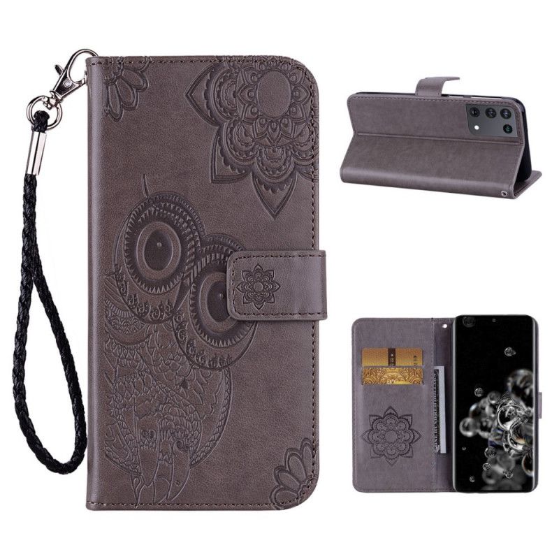 Housse Samsung Galaxy S21 Ultra 5g Hibou Mandala