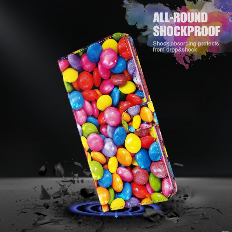 Housse Samsung Galaxy S21 Ultra 5g Light Spot Bonbons Avec Lanière