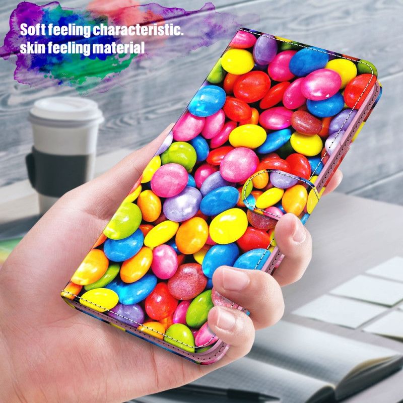 Housse Samsung Galaxy S21 Ultra 5g Light Spot Bonbons Avec Lanière