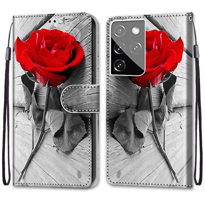 Étui Housse Samsung Galaxy S21 Ultra 5g Merveille Florale