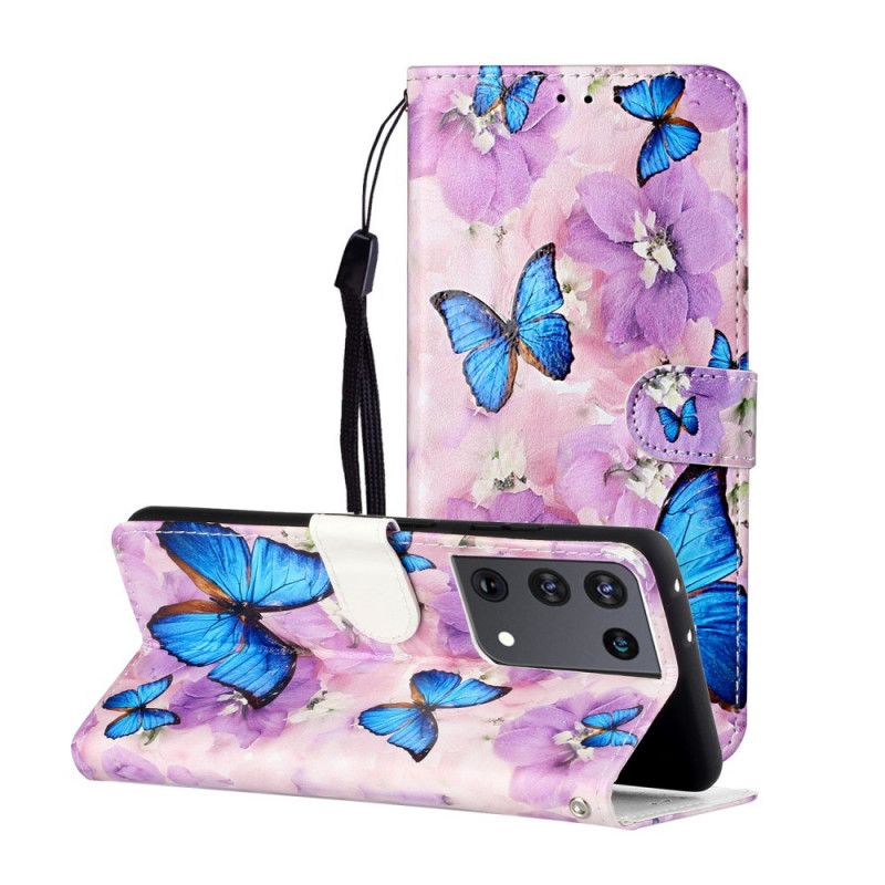 Housse Samsung Galaxy S21 Ultra 5g Papillons Floraux