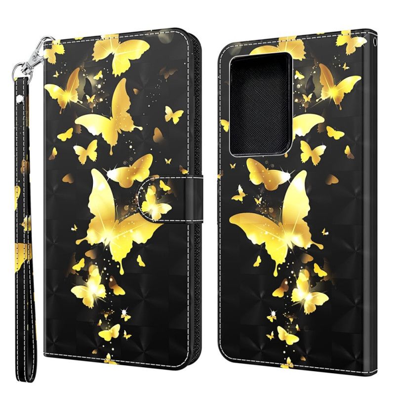 Housse Samsung Galaxy S21 Ultra 5g Papillons Jaunes