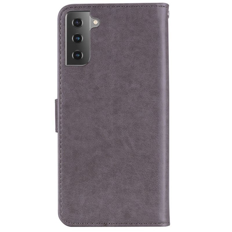 Housse Samsung Galaxy S22 5G Hibou Mandala et Breloque