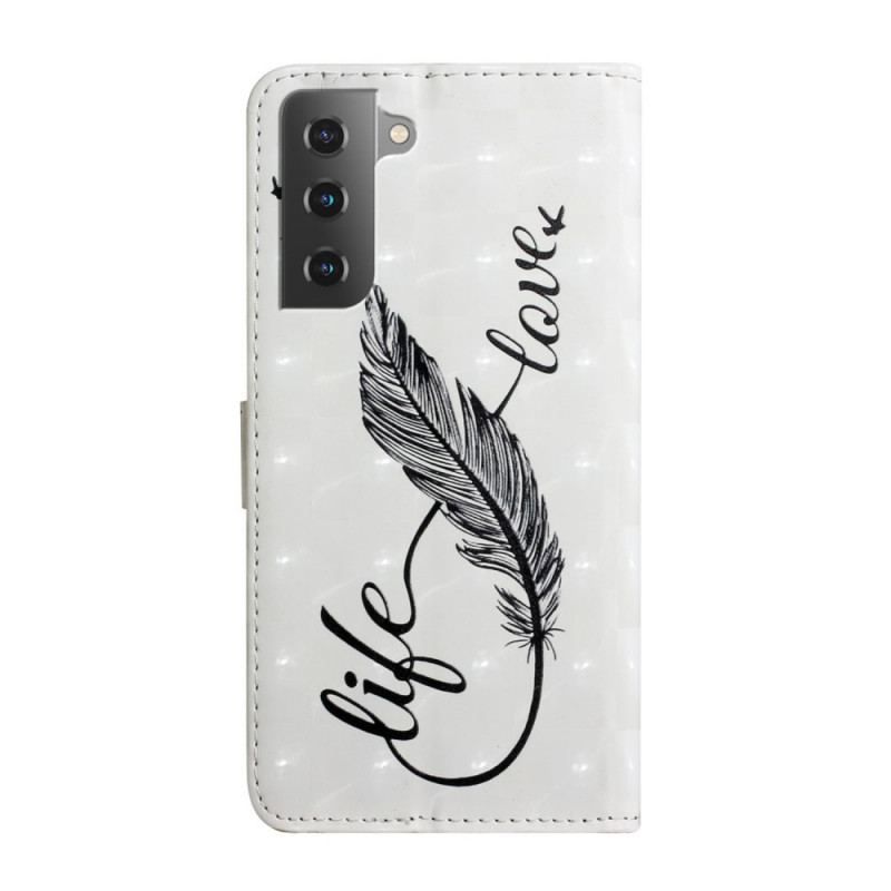 Housse Samsung Galaxy S22 5G Plume Life and Love