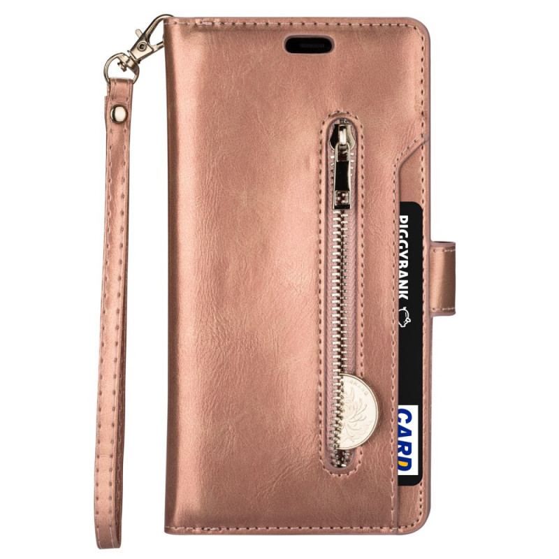 Housse Samsung Galaxy S22 5G Porte-monnaie et Lanière