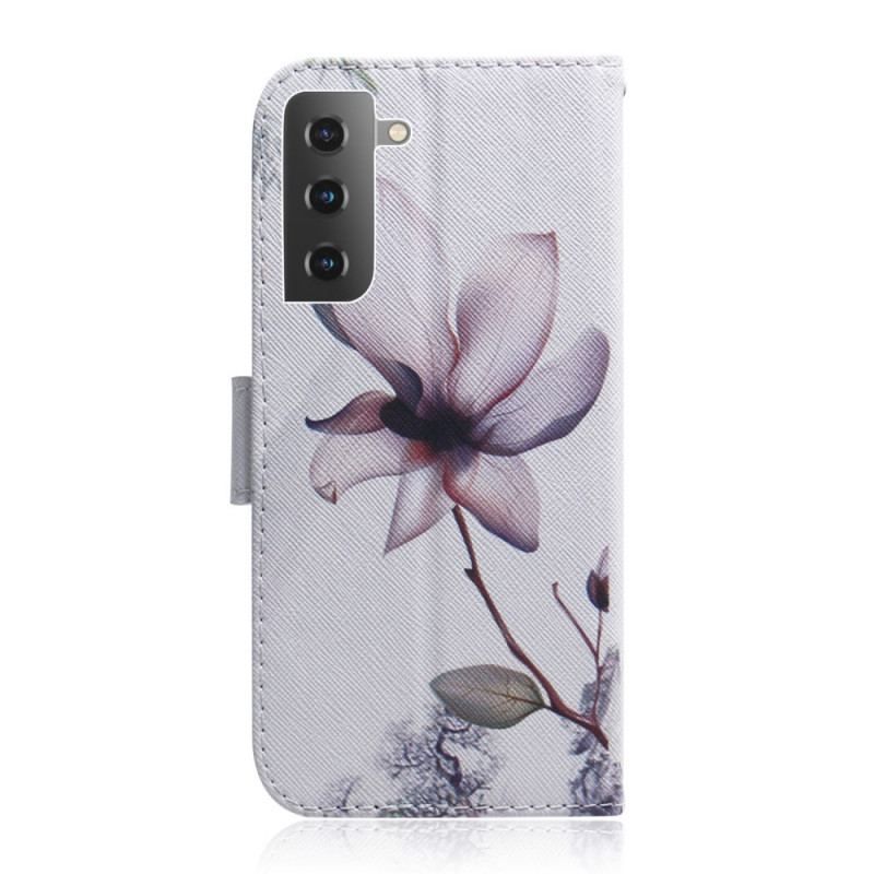 Housse Samsung Galaxy S22 Plus 5G Fleur Vieux Rose