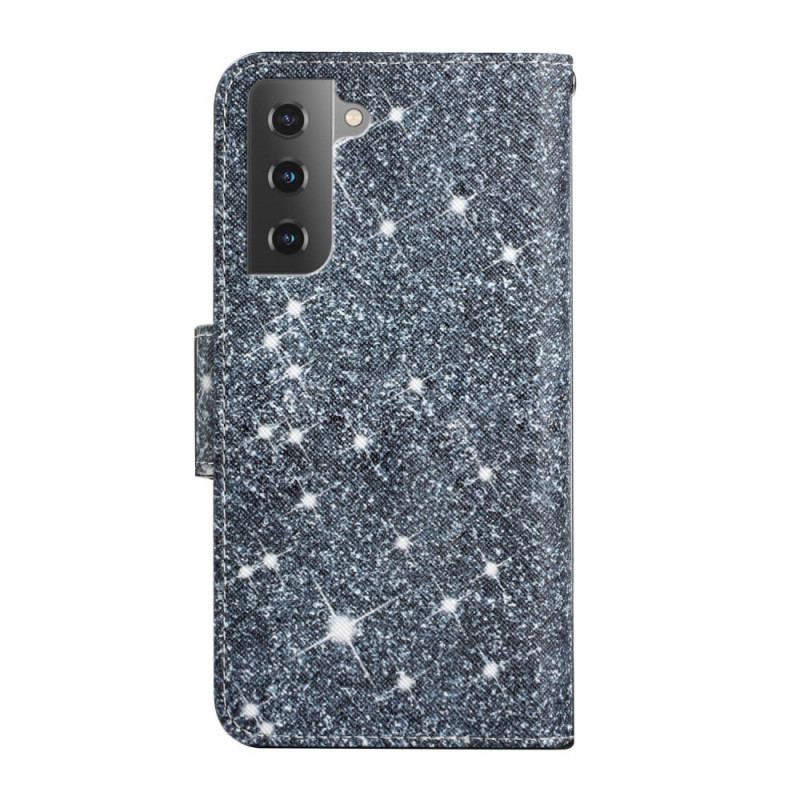 Housse Samsung Galaxy S22 Plus 5G Paillettes à Lanière