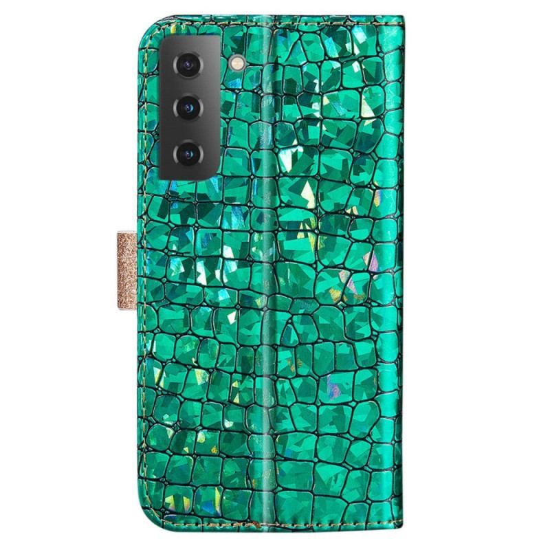 Housse Samsung Galaxy S23 5G Croco Diamants