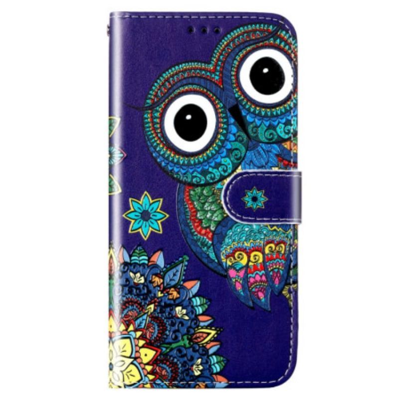 Housse Samsung Galaxy S23 5G Hibou à Lanière