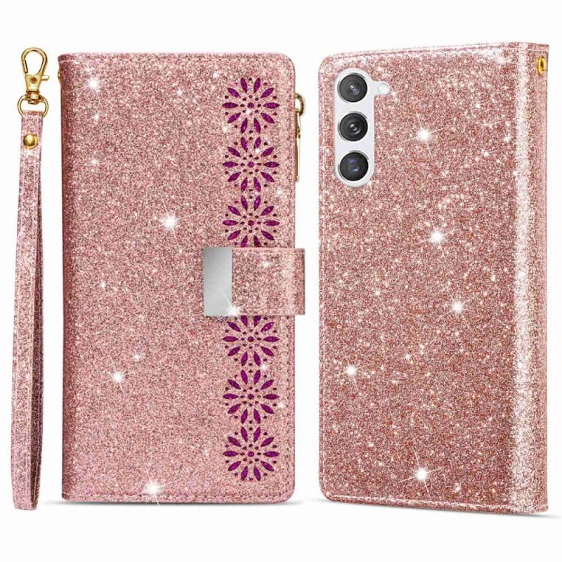 Housse Samsung Galaxy S23 5G Paillettes Portefeuille