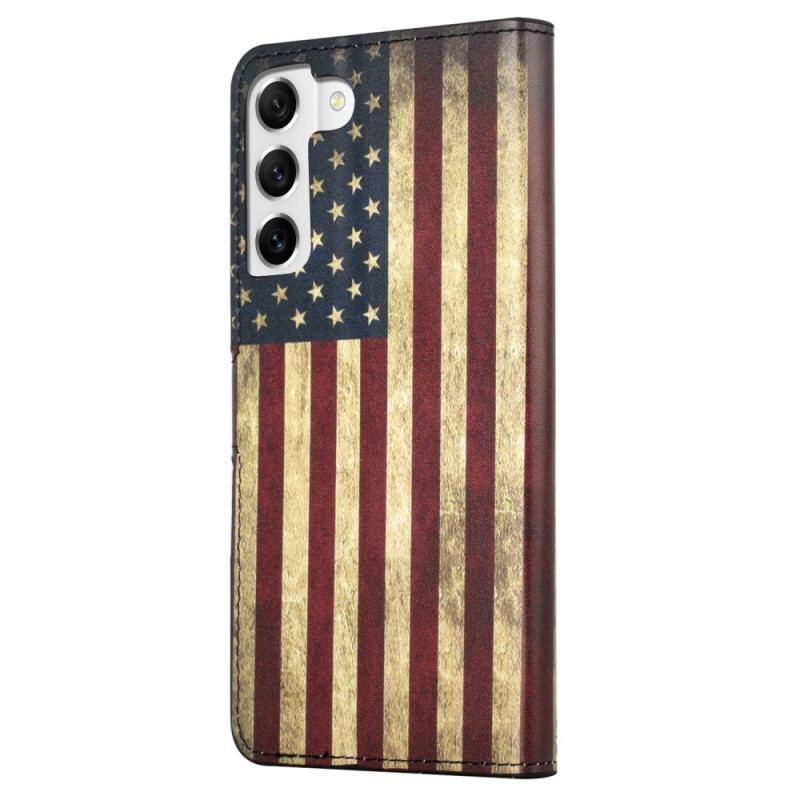 Housse Samsung Galaxy S23 Plus 5G Drapeau Américain Vintage