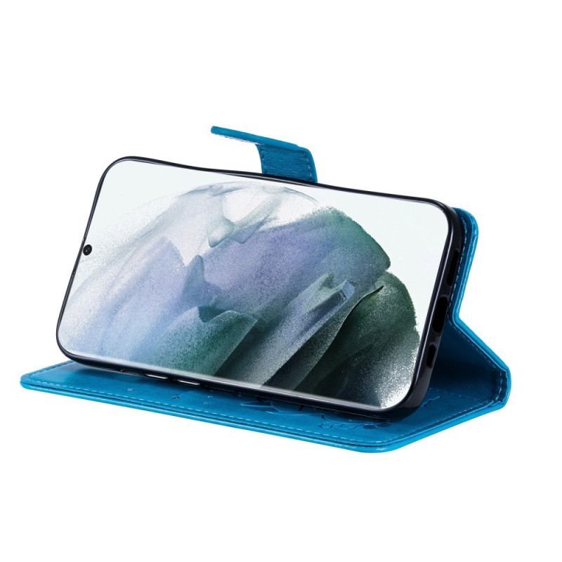 Housse Samsung Galaxy S23 Ultra 5G Chat et Abeilles à Lanière