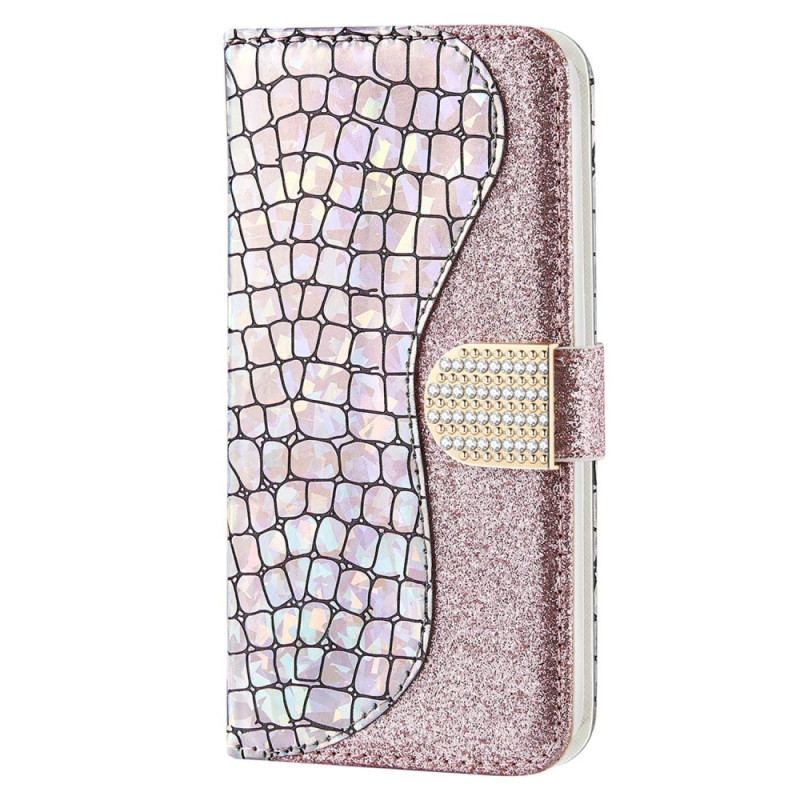 Housse Samsung Galaxy S23 Ultra 5G Croco Diamants