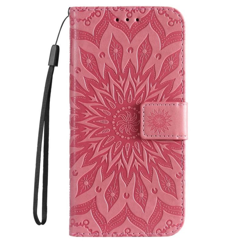 Housse Samsung Galaxy S23 Ultra 5G Mandala Soleil avec Lanière