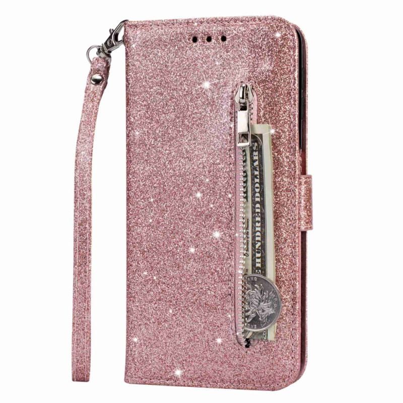 Housse Samsung Galaxy S23 Ultra 5G Porte-Monnaie Paillettes