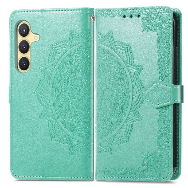 Housse Samsung Galaxy S25 5G Mandala Baroque à Lanière