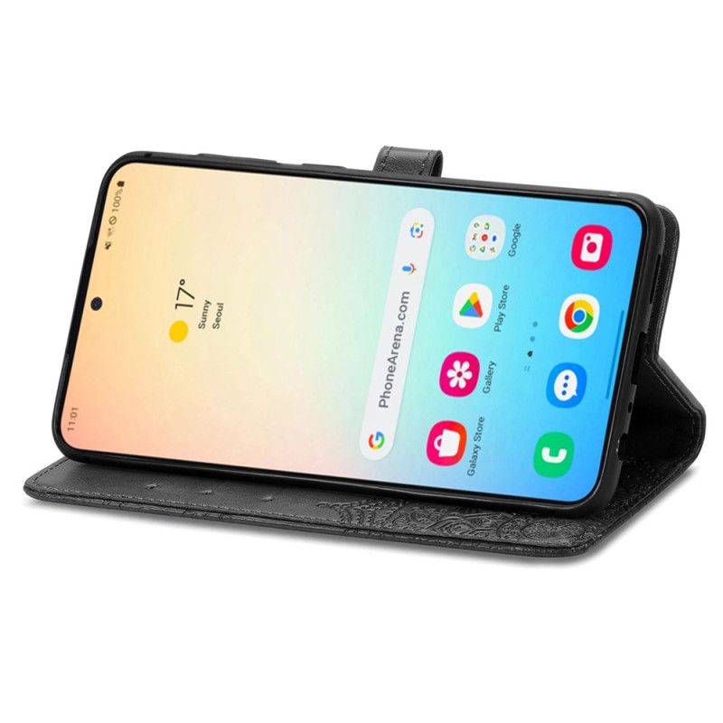 Housse Samsung Galaxy S25 5G Mandala Baroque à Lanière