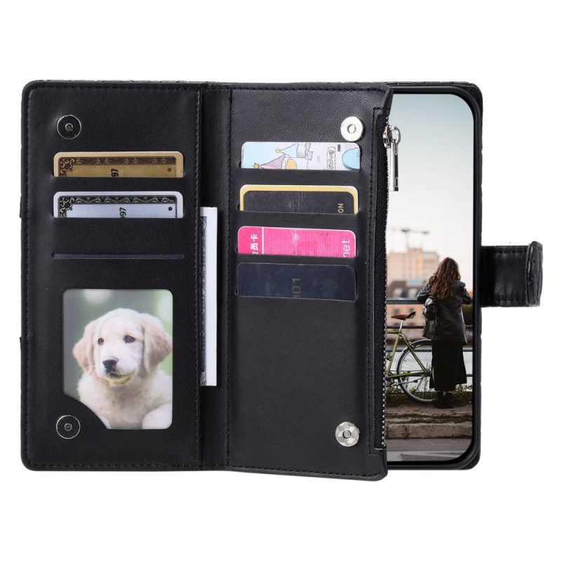 Housse Samsung Galaxy S25 5G Matelassée Portefeuille Zippé