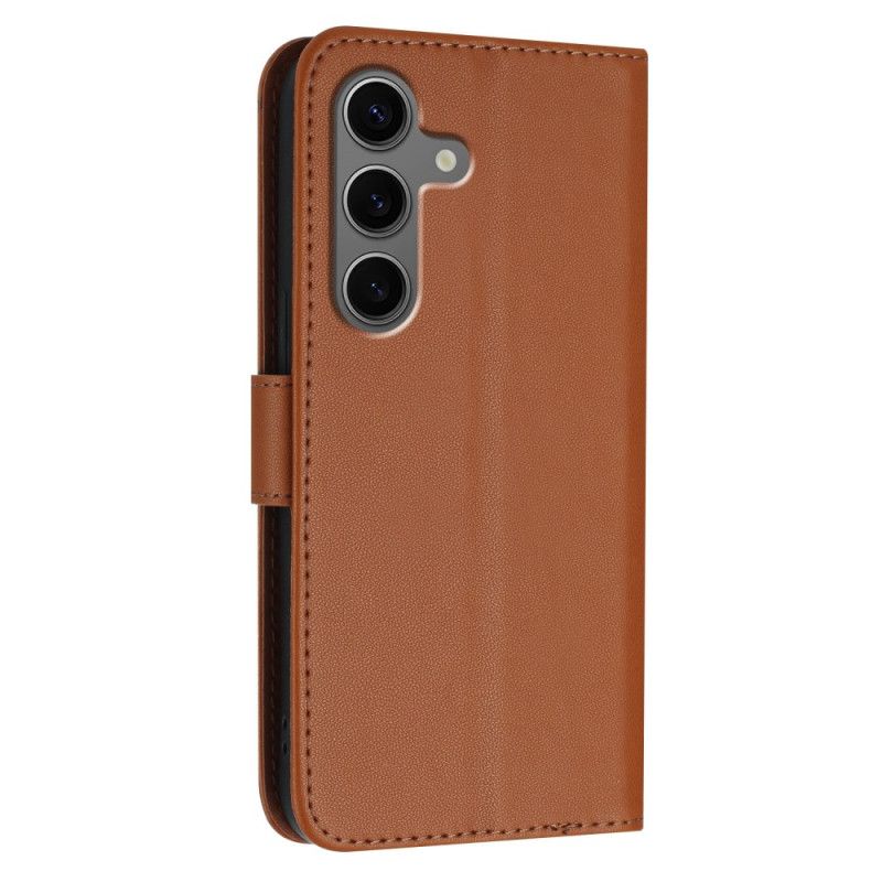 Housse Samsung Galaxy S25 5G Motif Triangulaire à Lanière