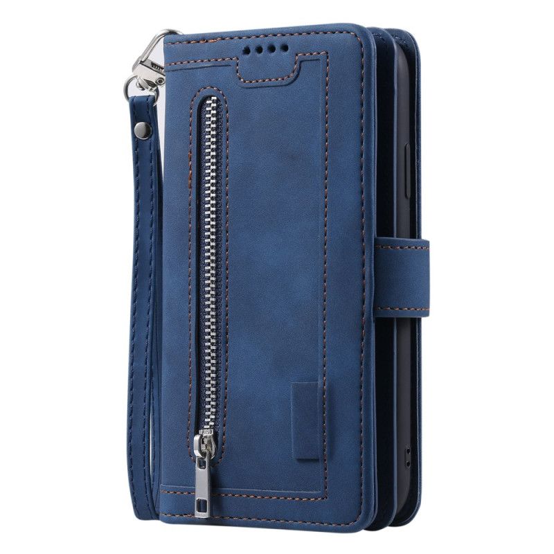 Housse Samsung Galaxy S25 5G Portefeuille 9 Porte-Cartes et Lanière