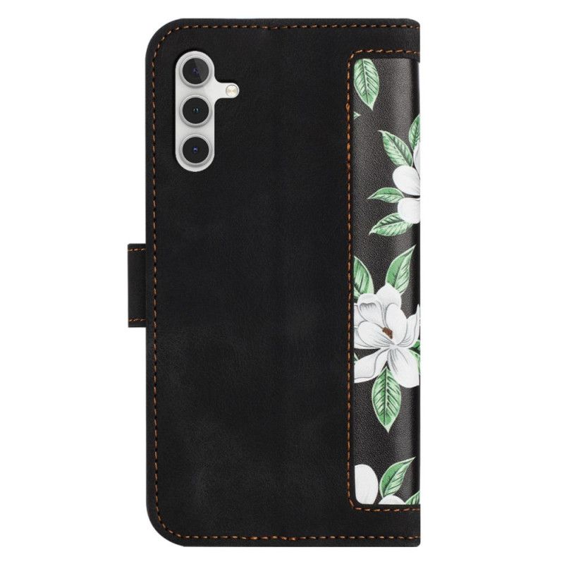 Housse Samsung Galaxy S25 5G Portefeuille Effet Floral