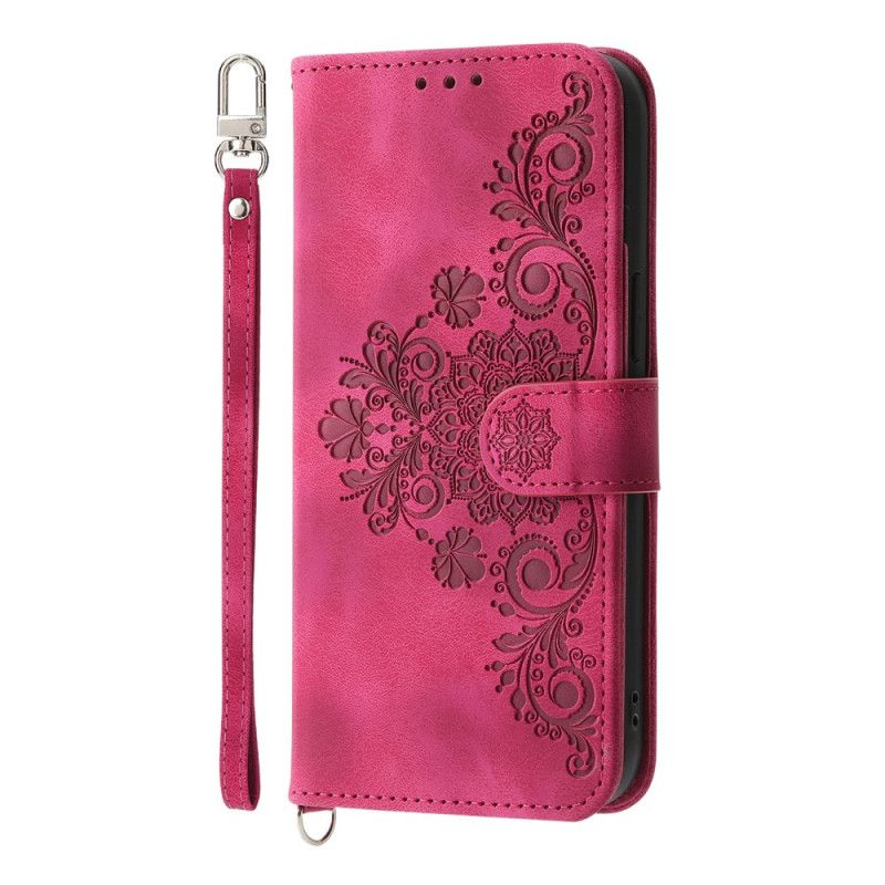 Housse Samsung Galaxy S25 Edge Motif Floral et Sangles