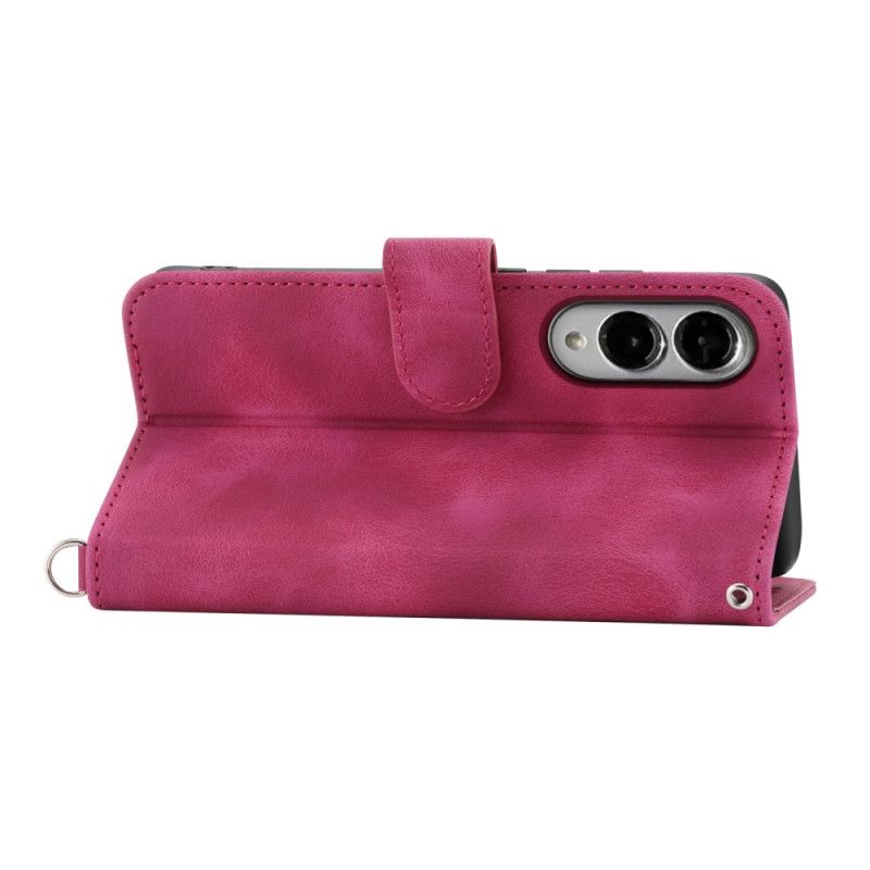 Housse Samsung Galaxy S25 Edge Motif Floral et Sangles