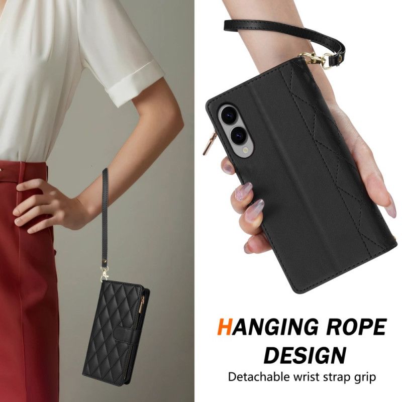 Housse Samsung Galaxy S25 Edge Portefeuille Matelassé