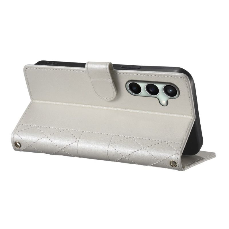 Housse Samsung Galaxy S25 FE Matelassée avec Sangles