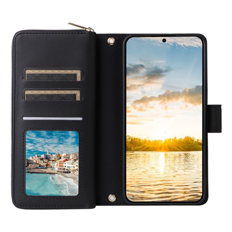 Housse Samsung Galaxy S25 FE Simili Cuir avec Lanière