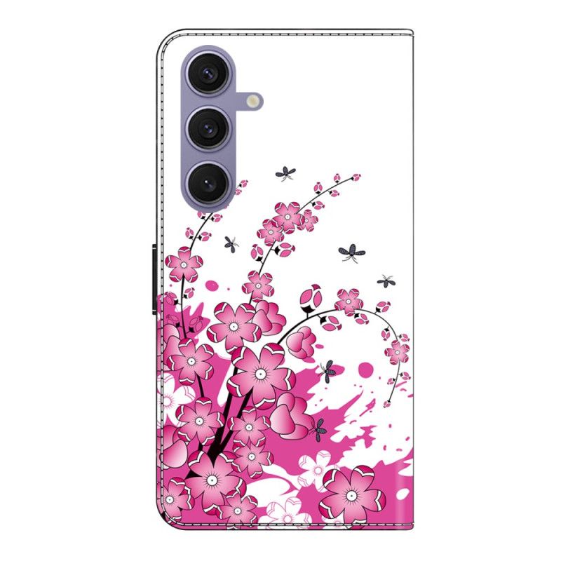 Housse Samsung Galaxy S25 Plus 5G Motif Floral Rose