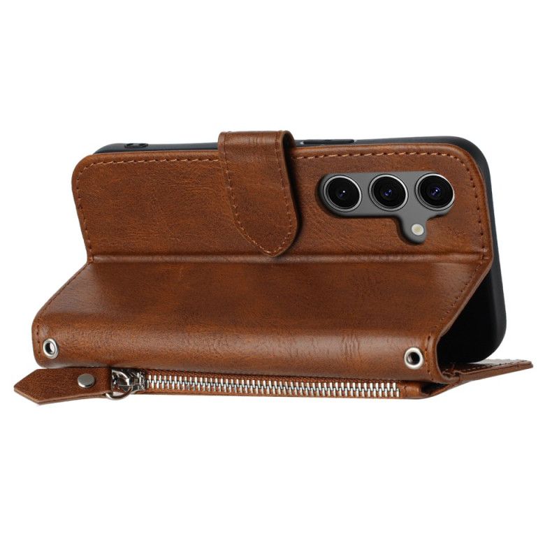 Housse Samsung Galaxy S25 Plus 5G Poche Zippée et Bandoulière