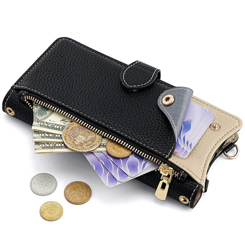 Housse Samsung Galaxy S25 Plus 5G Portefeuille avec Chaîne