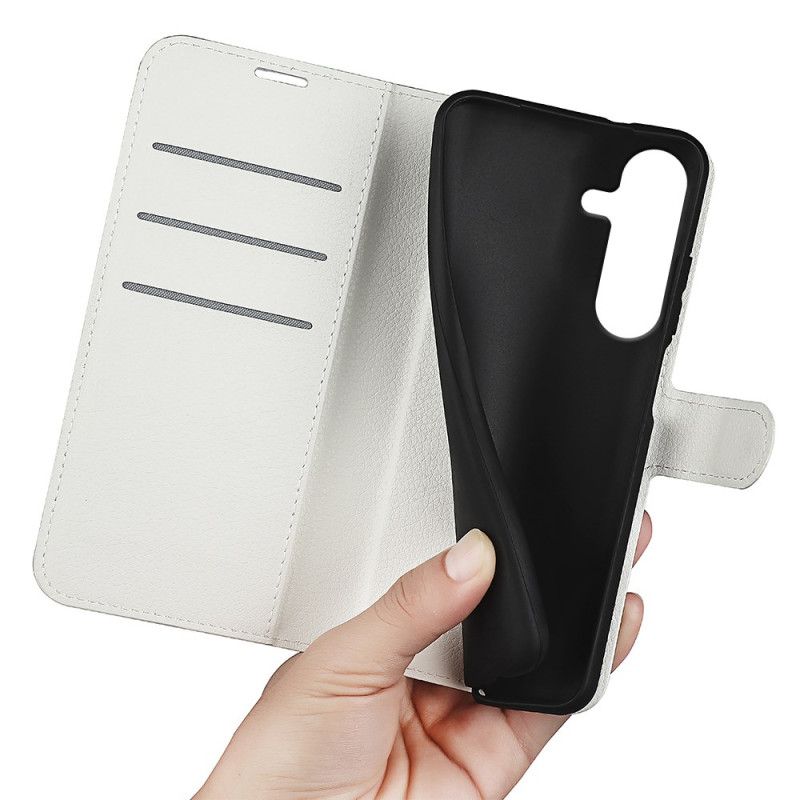 Housse Samsung Galaxy S25 Plus 5G Simili Cuir Litchi Classique