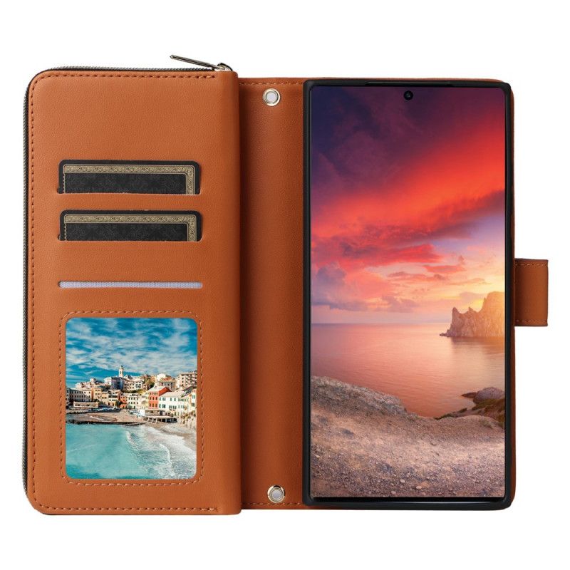 Housse Samsung Galaxy S25 Ultra 5G 9 Porte-Cartes à Lanière