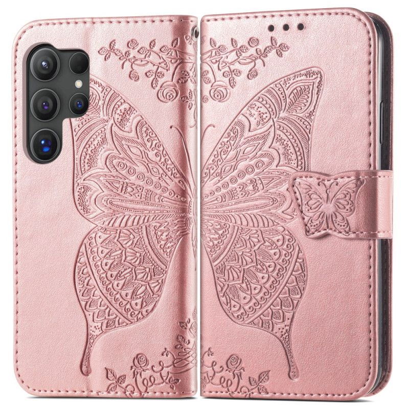 Housse Samsung Galaxy S25 Ultra 5G Papillon Baroque