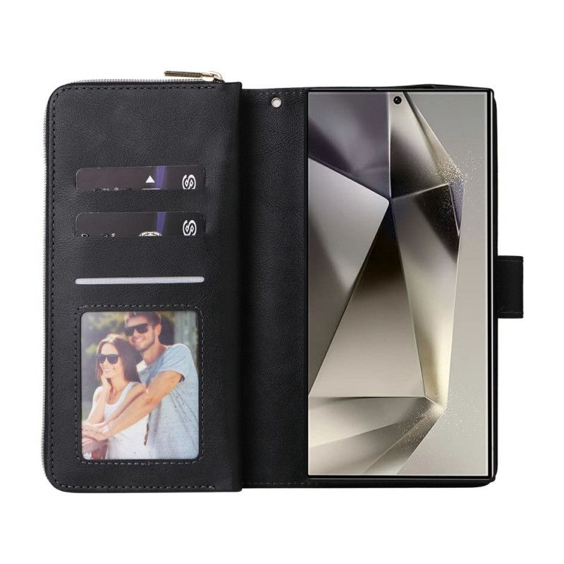 Housse Samsung Galaxy S25 Ultra 5G Pochette Zippée et Lnaière